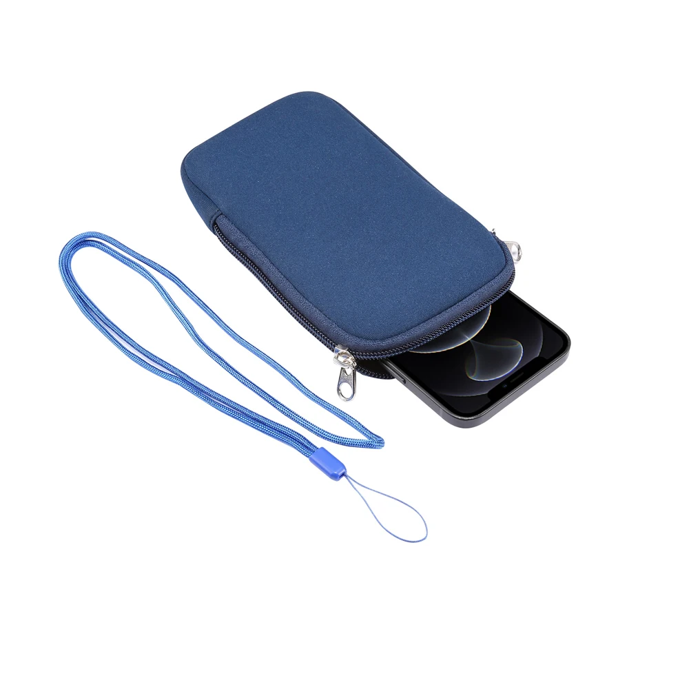 Universelle Neopren-Handytasche für iPhone 15 14 13 12 Pro Max Samsung Xiaomi USB-Datenkabel Ladeschatz stoßfeste Aufbewahrungstasche – Detail 8