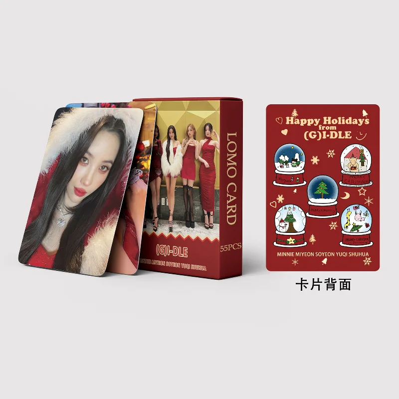 55PCS Kpop Gidle Lomo Card Minnie YUQI SHUHUA New Album Photocard (G)-IDLE Photos Print Card