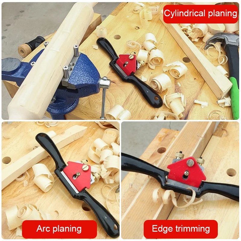 Woodworking Planer Adjustable Spokeshave Woodworking Plane Trimming Tools Hand Cutting Edge Chisel Carpenter Manual Accessories