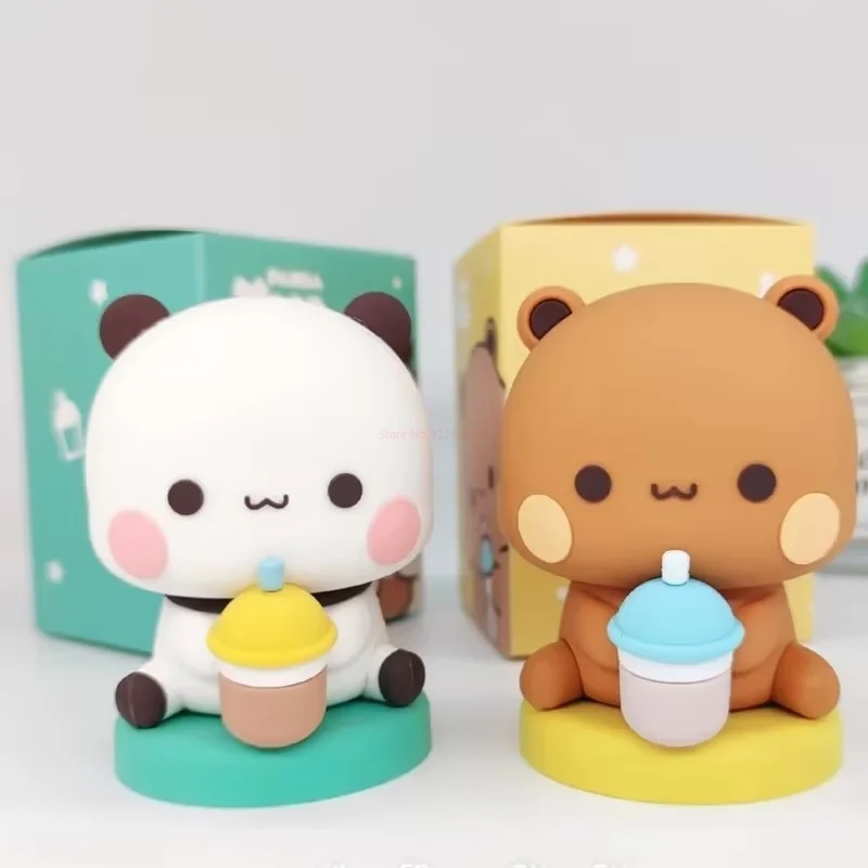 

Аниме-фигурка, модель Kawaii Panda, хобби, мультяшное украшение, домашний подарок для детей на день рождения Bubu и Dudu