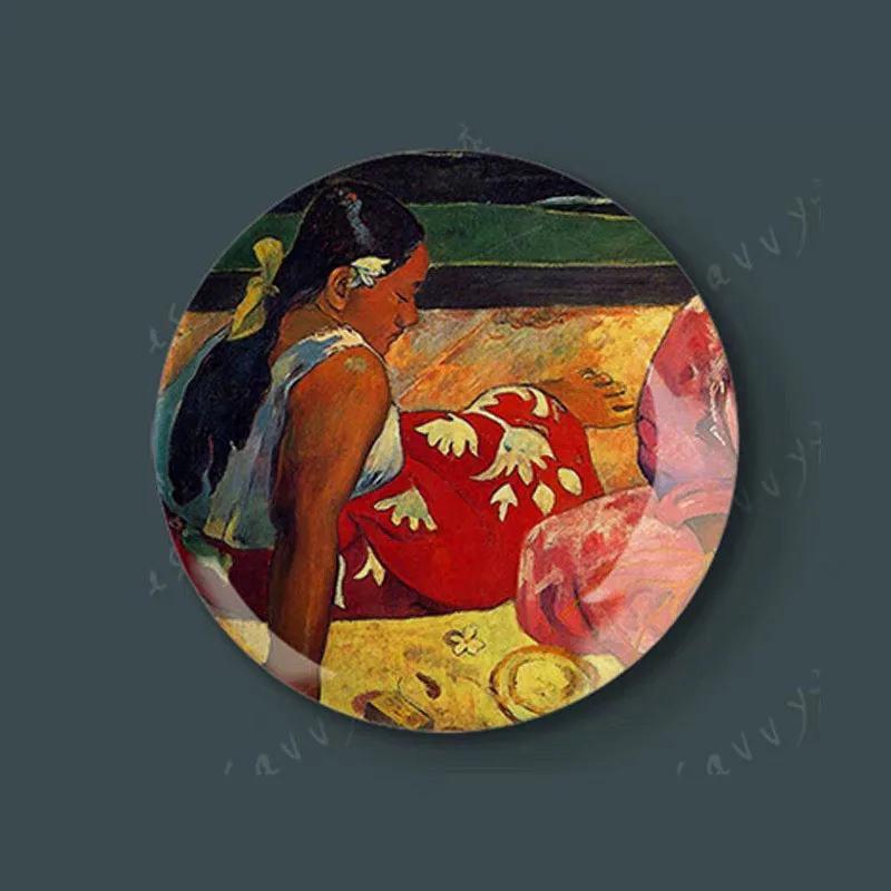 6/7/8/10 inch Paul Gauguin Painting Decorative Wall Hanging Plate Art Plate Home Room Hotel Crafts Art Background Decoration 4
