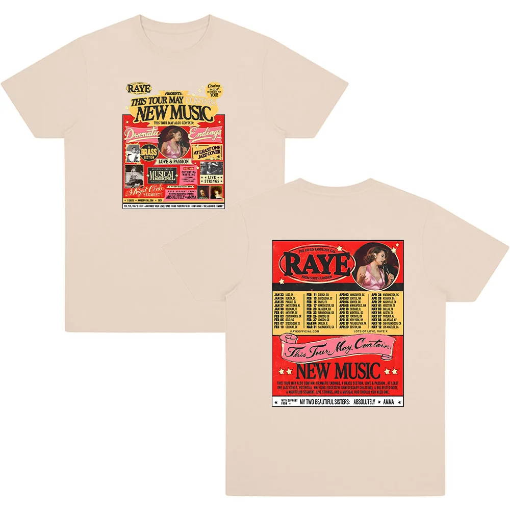Raye Tour 2026 Graphic T Shirts Women Men Fashion Short Sleeve Tee Shirt Casual Soft Cotton Summer Trendy Design Streetwear Y2K 4