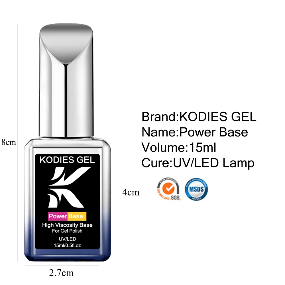 Professional Power Base Coat Gel Nail Polish Semi Permanent UV/LED Structure Base Gel Varnish Strong Adhesion Varnish