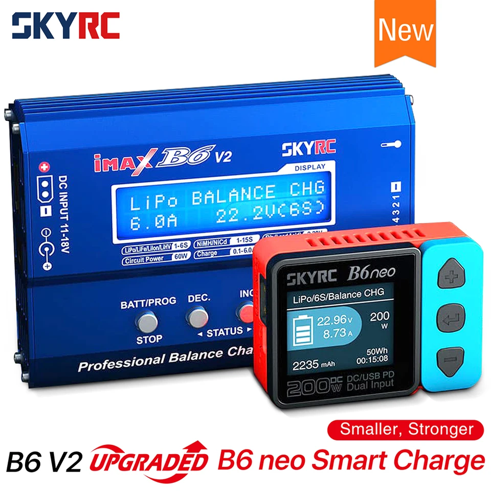 SkyRC B6 neo スマート充電器 DC 200W PD 80W LiPo バッテリー
