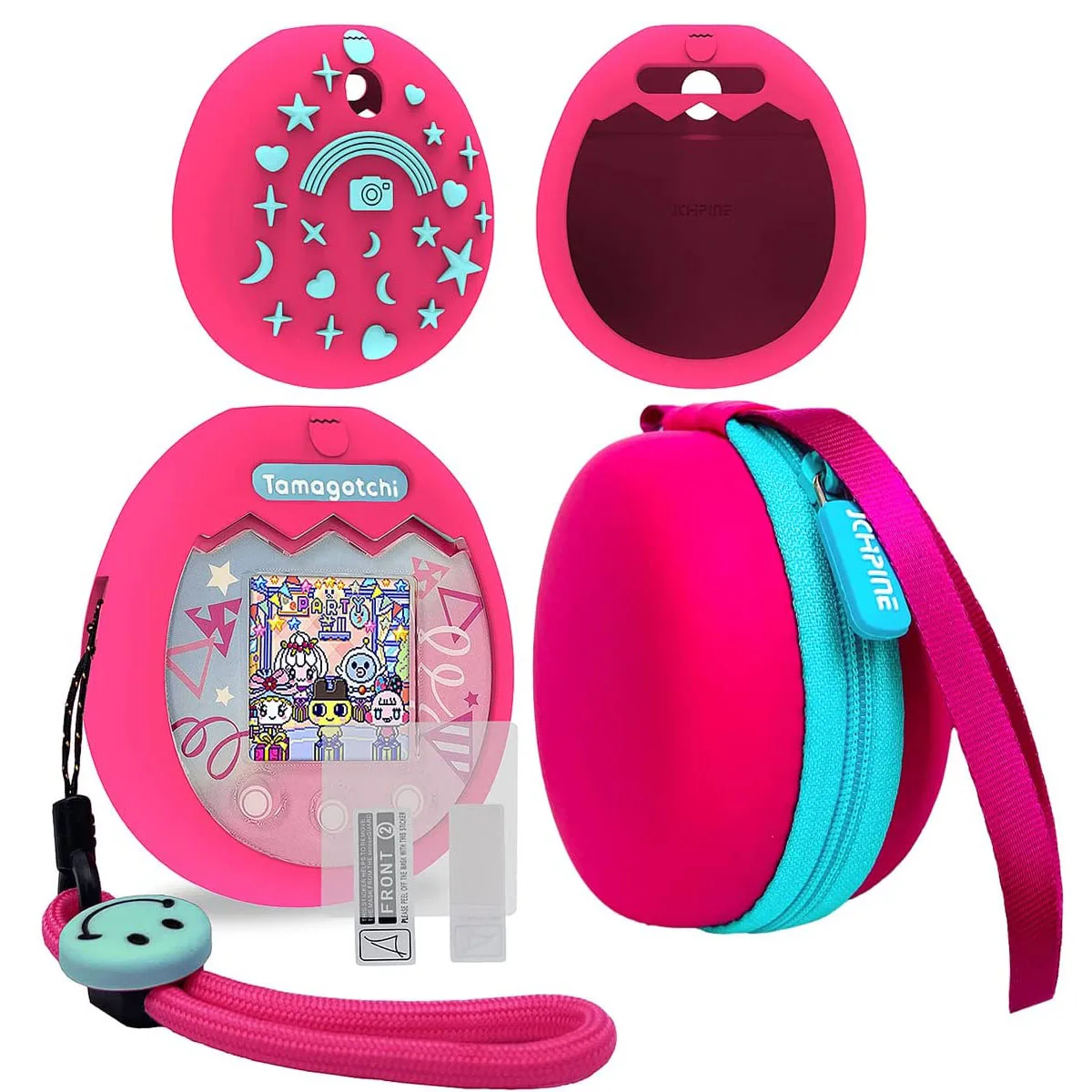 たまごっちピクス用ハードキャリングケースとシリコンカバーと