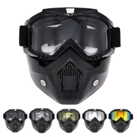 Motocross Goggles Outdoor Unisex Cycling Riding Skiing Windproof Goggles Eyewear With Detachable Mask Protection Motorcycle 2