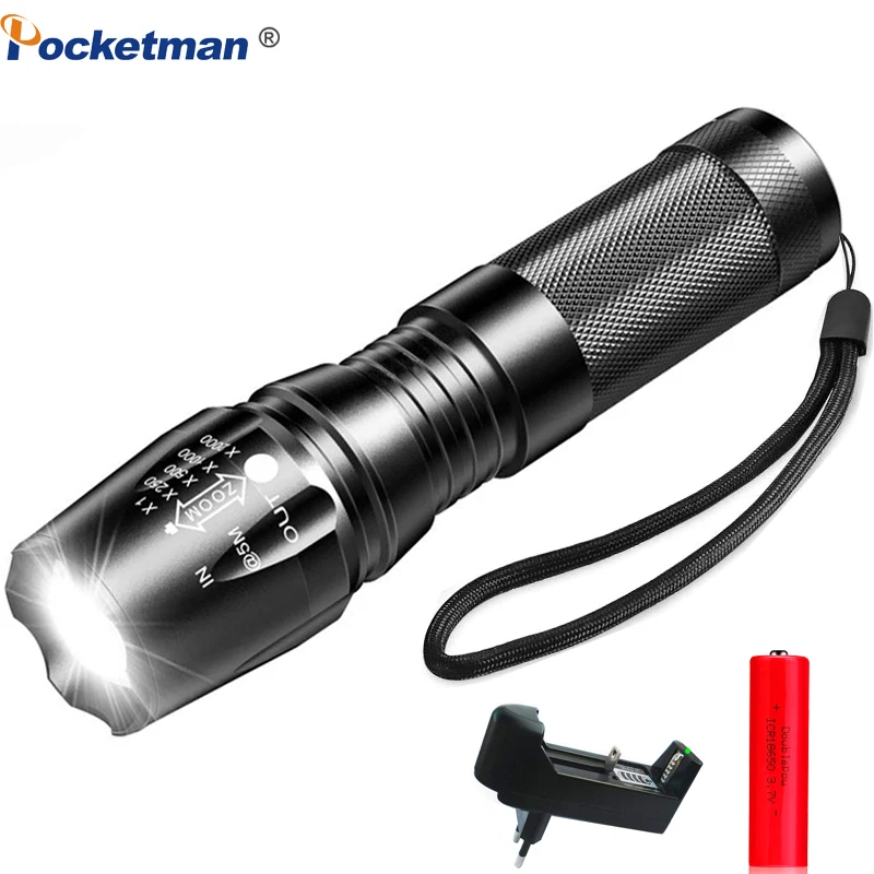 

Led flashlight Ultra Bright linterna led torch 5modes Zoomable Bicycle Light use 18650 battery Waterproof for Camping Outdoors