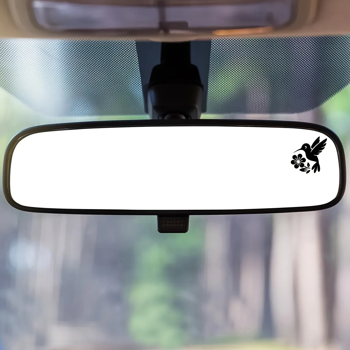 2개/장 벌새 꽃 거울 스티커 자동차 장식 스티커