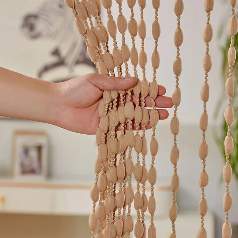 Beaded Tassel Door Panel Linear Fly Screen Light Transmission Room Window Curtains Decoration Accessory 8 Styles 1&times;2m beaded curtain