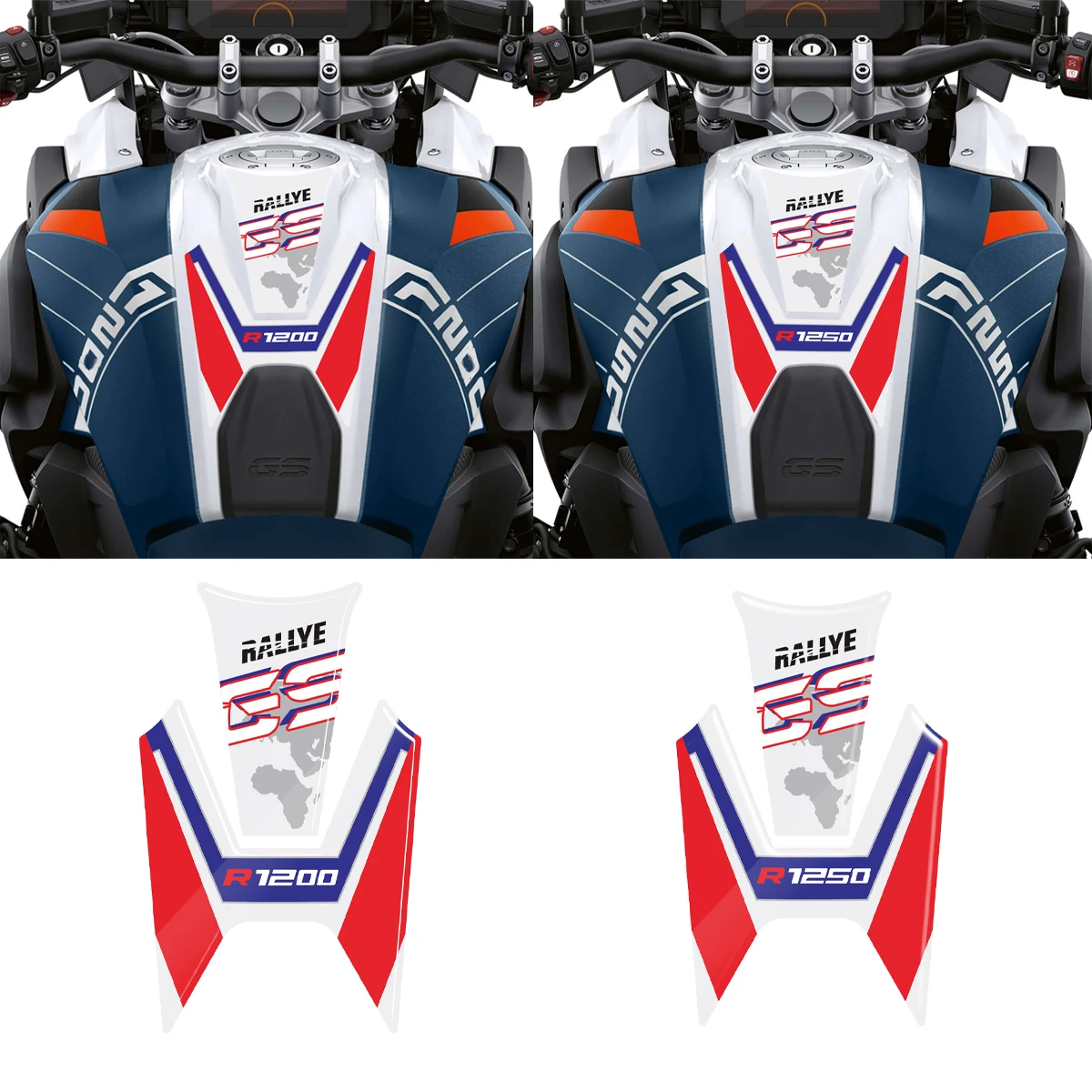 r1200gs lc adventure r1250gs motorcycle accessories para moto sticker decals kit vairo case protection pads panniers cover set Motorcycle Tank Pad Sticker Gas Oil Cover Protection Decal Accessories Waterproof For BMW R1250GS R1250 GS R1200GS 2018-2023