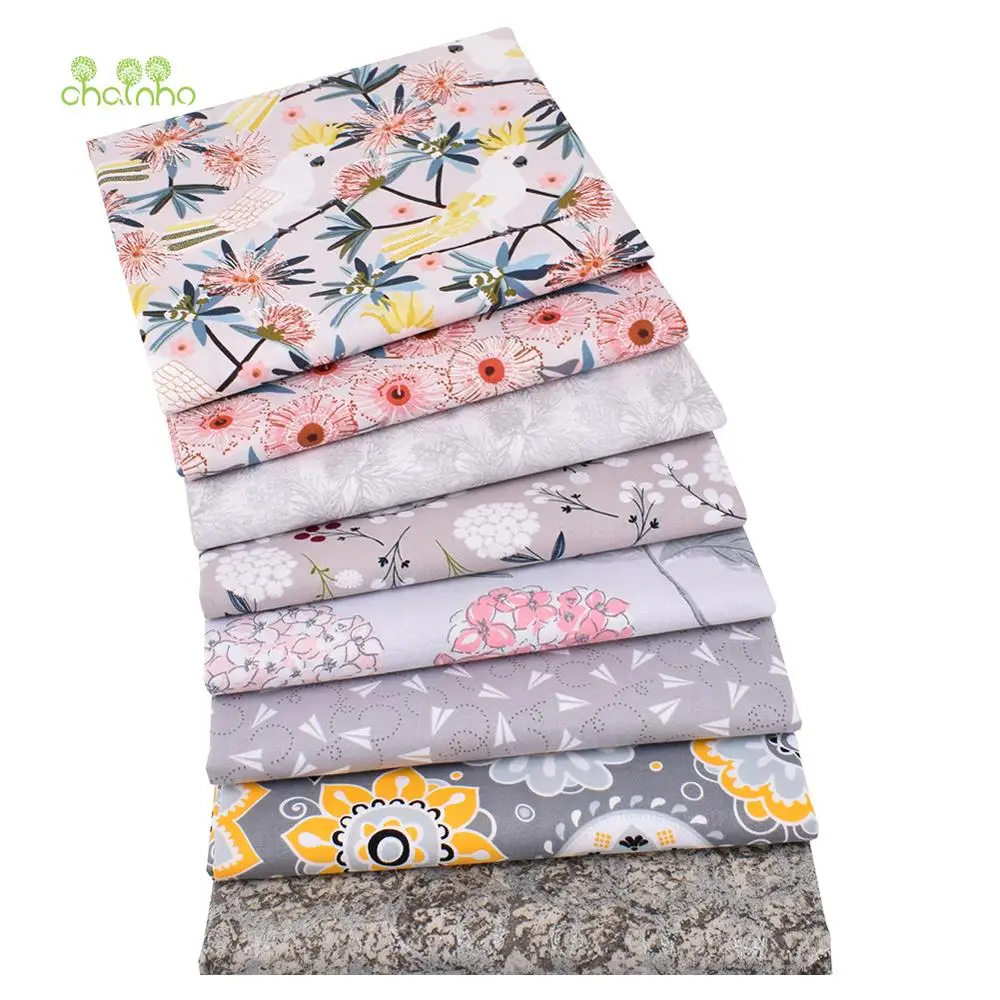 Chainho,Plain Weave Cotton Fabric,Handmade DIY Quilting Sewing Material,Patchwork Cloth,8 Bronzing Series,20x25cm/Piece,15CD6