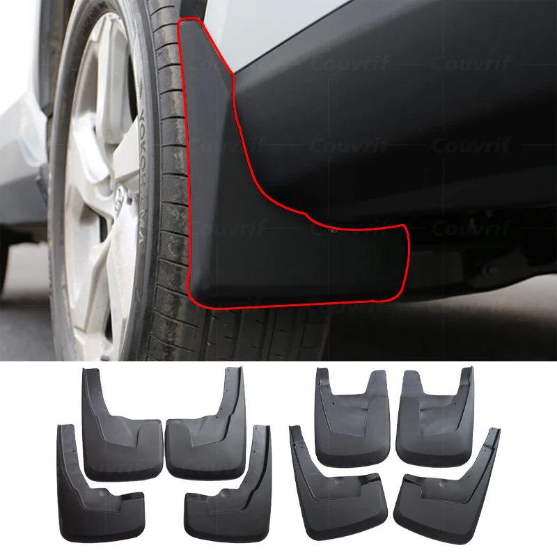 

4PC Car Tire Fender Mud Flap For Dodge RAM 1500 2500 2019-2023 Anti-splash Splash Guards Auto Exterior Mudguards Car Accessoires