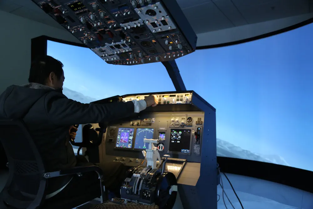 Simulateur de vol demi-cabine, jeu de simulation, entraînement du pilote,  cockpit d'avion, 737-800 - AliExpress