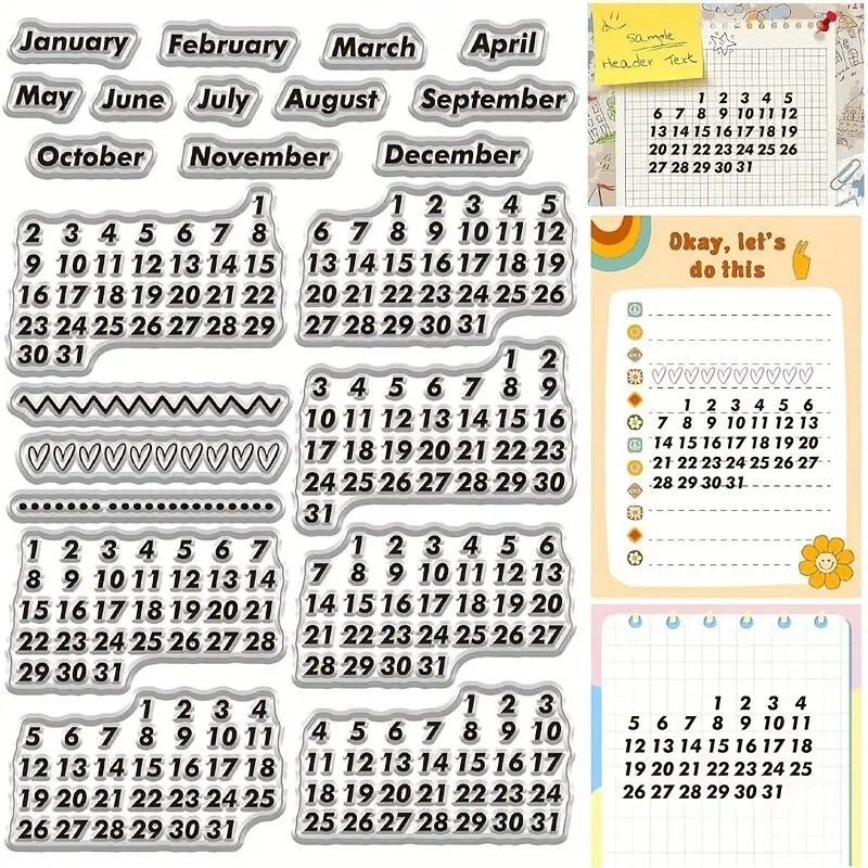 Month Date Stamp Seal For DIY Scrapbooking Photo Album Decorative A7017 ...