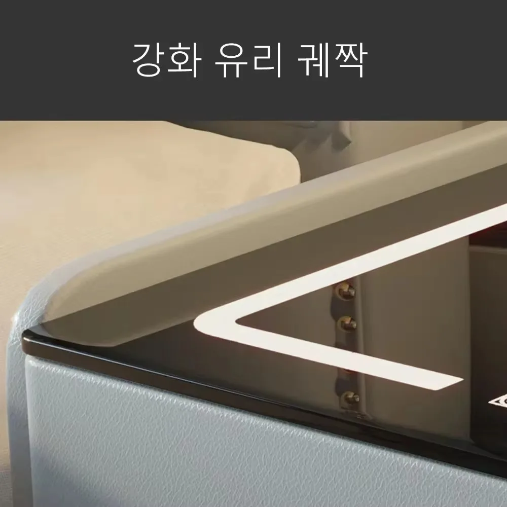Smart Bedside Table with Wireless USB Charging