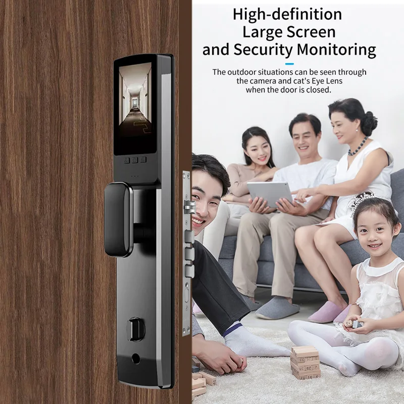 Wishome Biometric Recognition Smart Door Lock remote control Fingerprint Password IC Card APP Wifi Lock Unlock fingerprint door lock smart door lock electronic lock smart lock