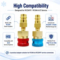 Raccord de climatisation automobile pour R1234YF à R134A, adaptateur haute et basse pression, connecteur rapide HotAdapter 6