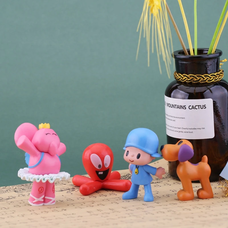 5 Pezzi Set Pocoyo Action Figure Giocattoli Decorazione Della Torta Di