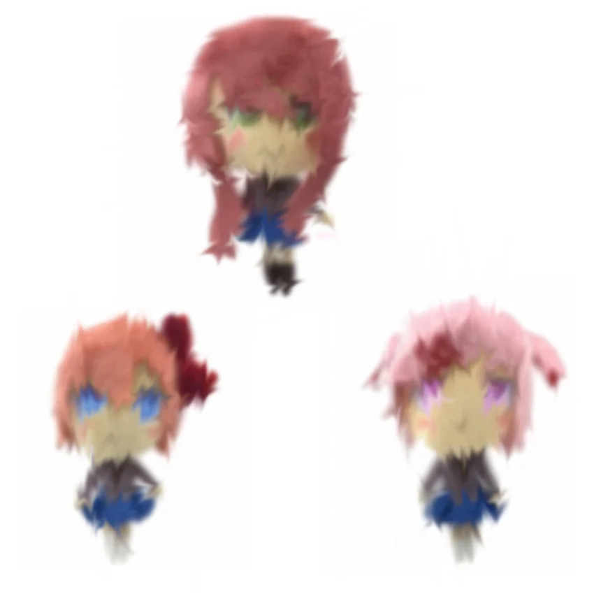 

4Style Cute Japan Anime Game Figure Doki Plush Toys Kawaii Cartoon Heart-beat Girls Doll Kids Girls Game Fans Birthday Xmas Gift