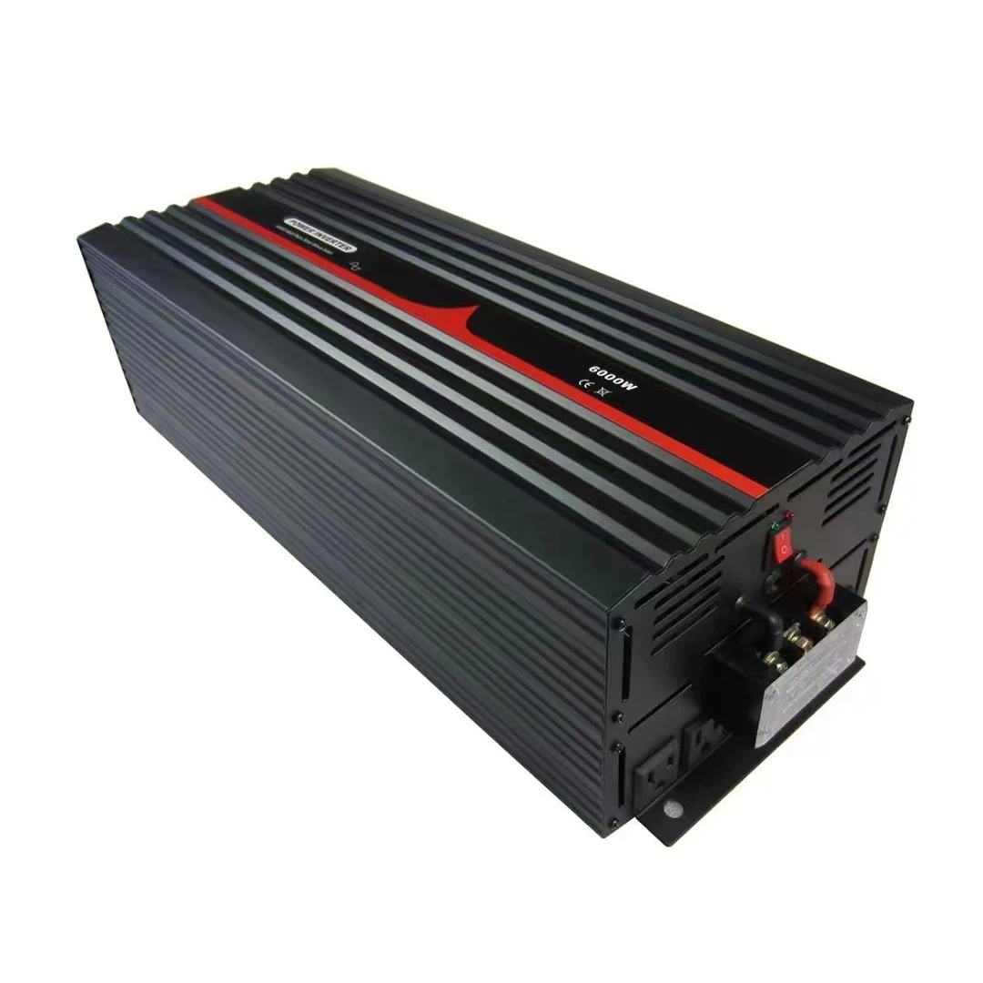 6000W Pure Sine Wave Power Inverter DC12V/24V/48V AC100-120V AC220-240V With Bat