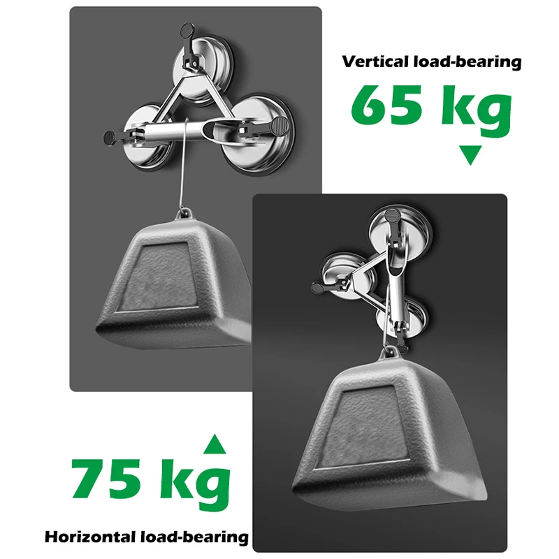Vacuum Glass Suction Cups Tile Adsorber 75KG Load Capacity Sucke for Handling Installation of Smooth Surface Materials