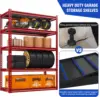 72" Garage Shelving 2000 LBS Storage Shelves Heavy Duty Metal Shelving Units Rack Shelf for Garage Pantry,Kitchen, Basement,Red 5