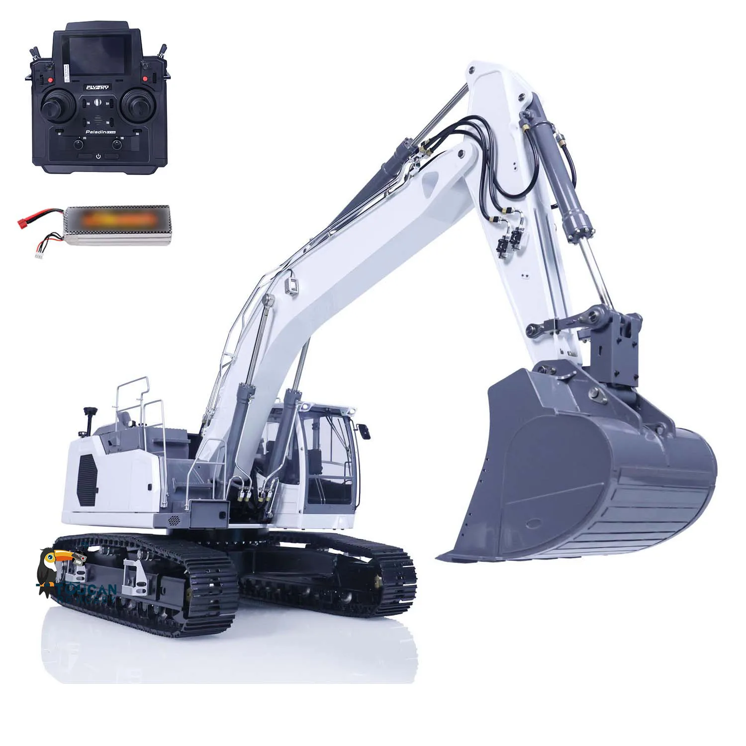 Paintd Assembled LESU Aoue-LR945 RC Excavator 1/14 Hydraulic Metal Digger Construction Vehicle Model Light System TH22900 4