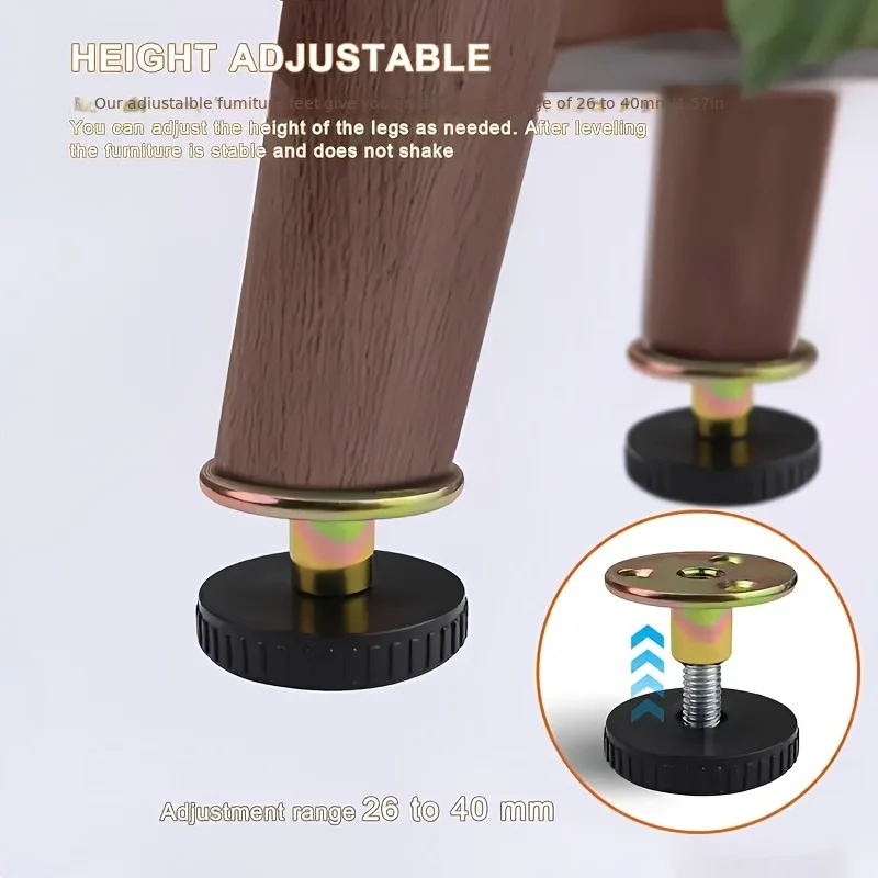 조절 가능한 철제 침대 프레임 흔들림 방지 도구, 30-44mm, 벽 보호, 간편 설치, 현대적인 디자인, 100kg 중량 용량