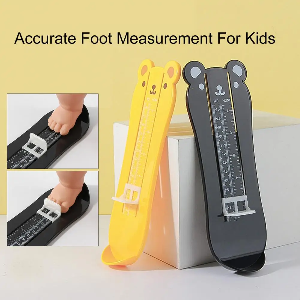 24*8.5cm Cartoon Bear Foot Measuring Device Length Measure Gauge Shoe Sizer Ruler Home Feet Measurer Accurate Measurement Chart
