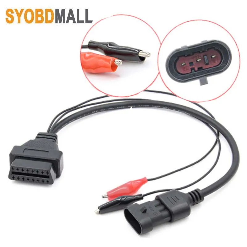 Cavo Obd A 3 Pin Per Fiat Per Lancia Per Alfa Romeo 3 Pin Maschio A Obd 16 Pin Adattatore Obd2 Obdii Dlc Strumento Diagnostico Femmina A 16 Pin