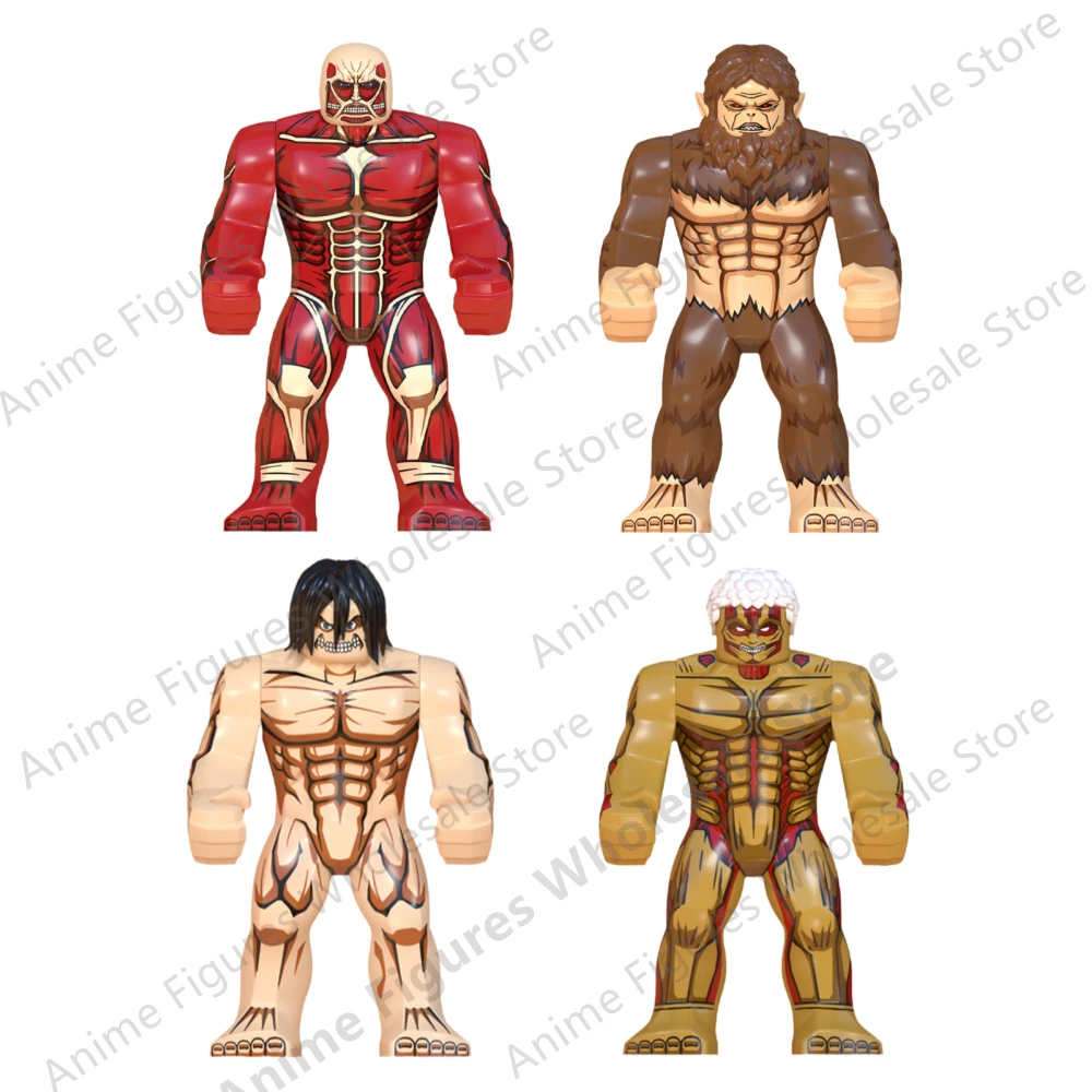 WM6148 Attack on Titan Levi Ackerman Eren Mikasa giant Annie Japanese anime bricks mini action toy figures building blocks Gifts 2
