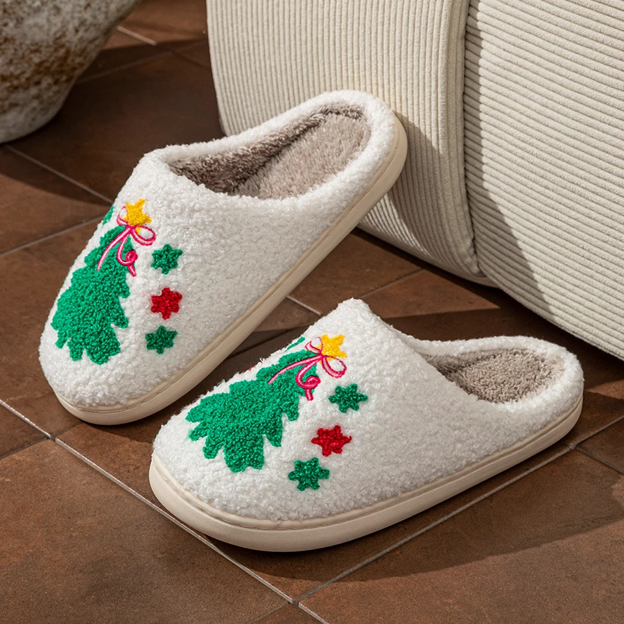 Chaussons Hiver Sapin de Noel
