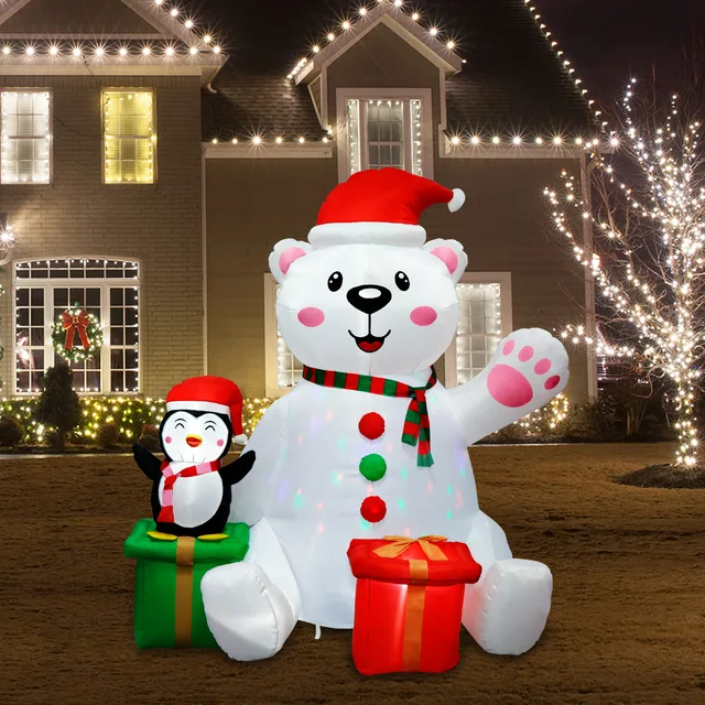 6FT Christmas Polar Bear Inflatable 6