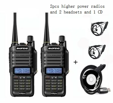  - 1/2pcs high quality waterproof walkie talkie Baofeng UV-9R plus 10W ham radio cb radio comunicador baofeng uv 9r plus рация