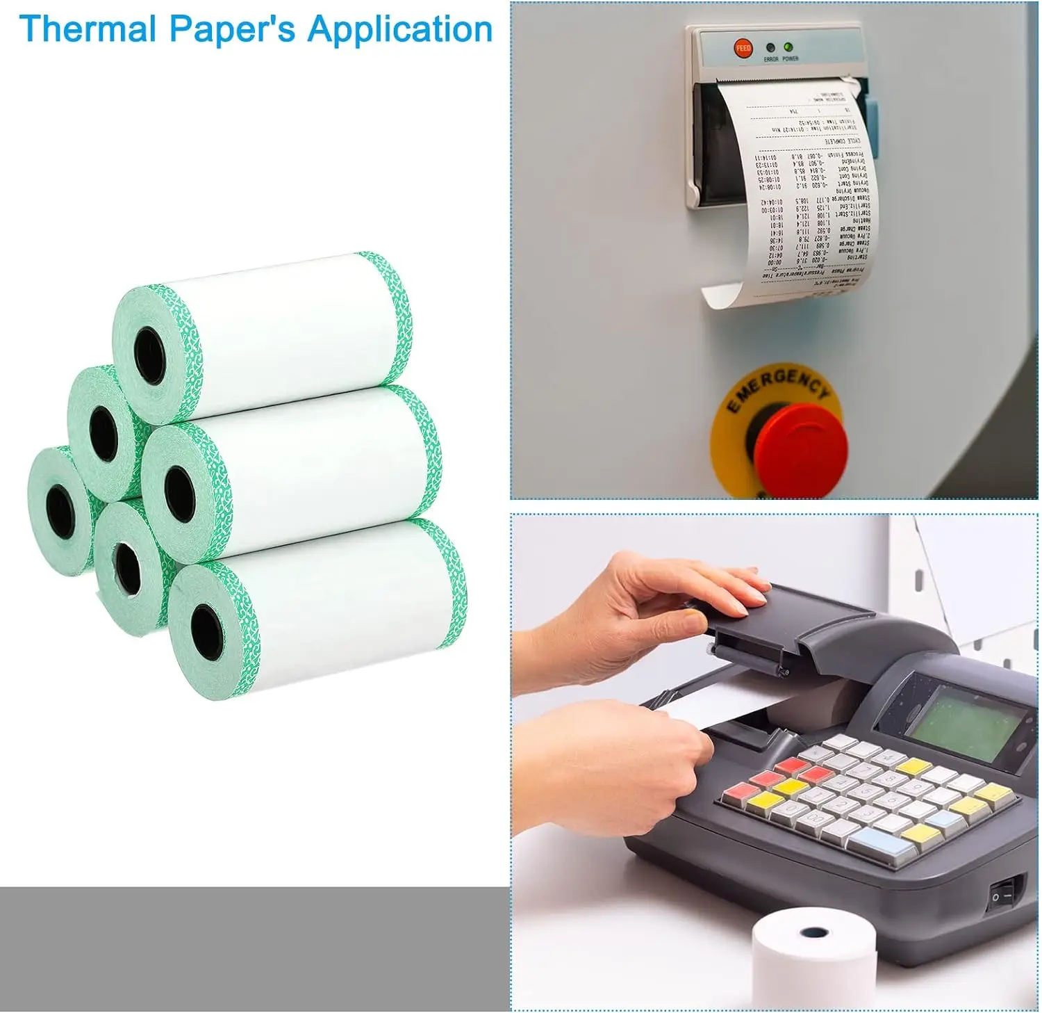 Camera Paper Refill, 6 Rolls 57x30mm Instant Camera Paper Printing Thermal Paper for Mini Mobile Instant Camera Printer, Green