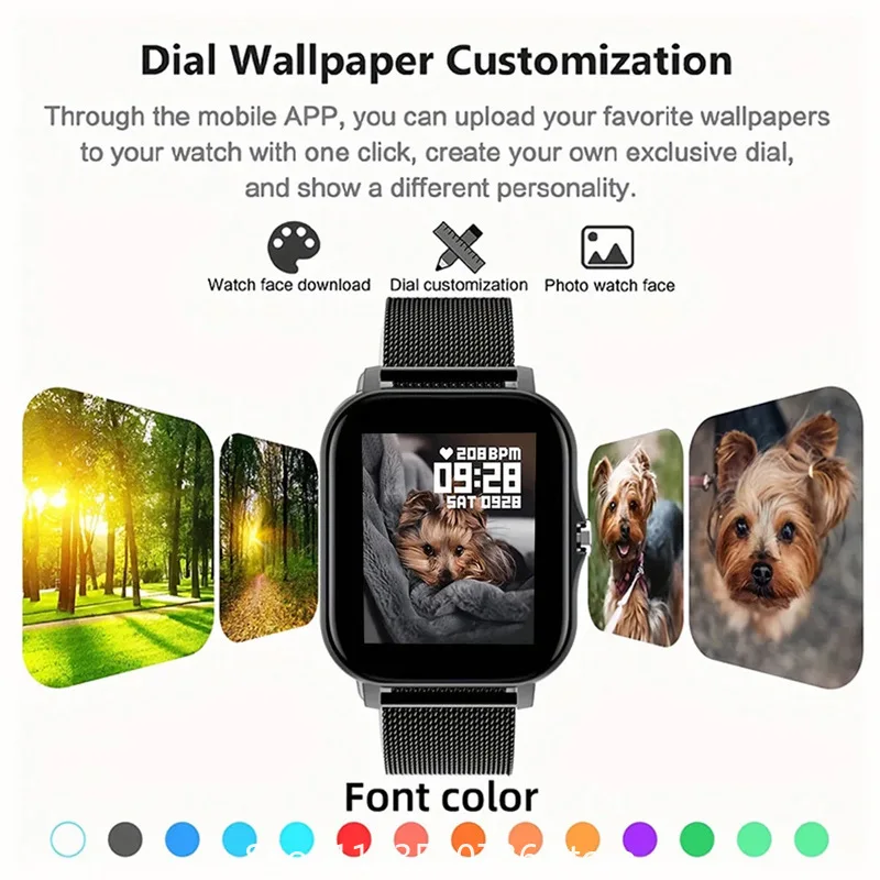 1.83'' Sports Smart Watch Fitness Clock Health Monitor Waterproof Smartwatch Wireless Call Watches for Men Women IOS Xiaomi 2024 5