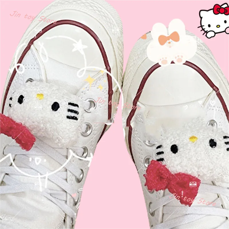 

2 Pcs Kawaii Sanrioed Shoelace Buckle Hello Kitty Cinnamoroll My Melody Purin Shoelaces Decorations Charms Diy Shoes Accessories