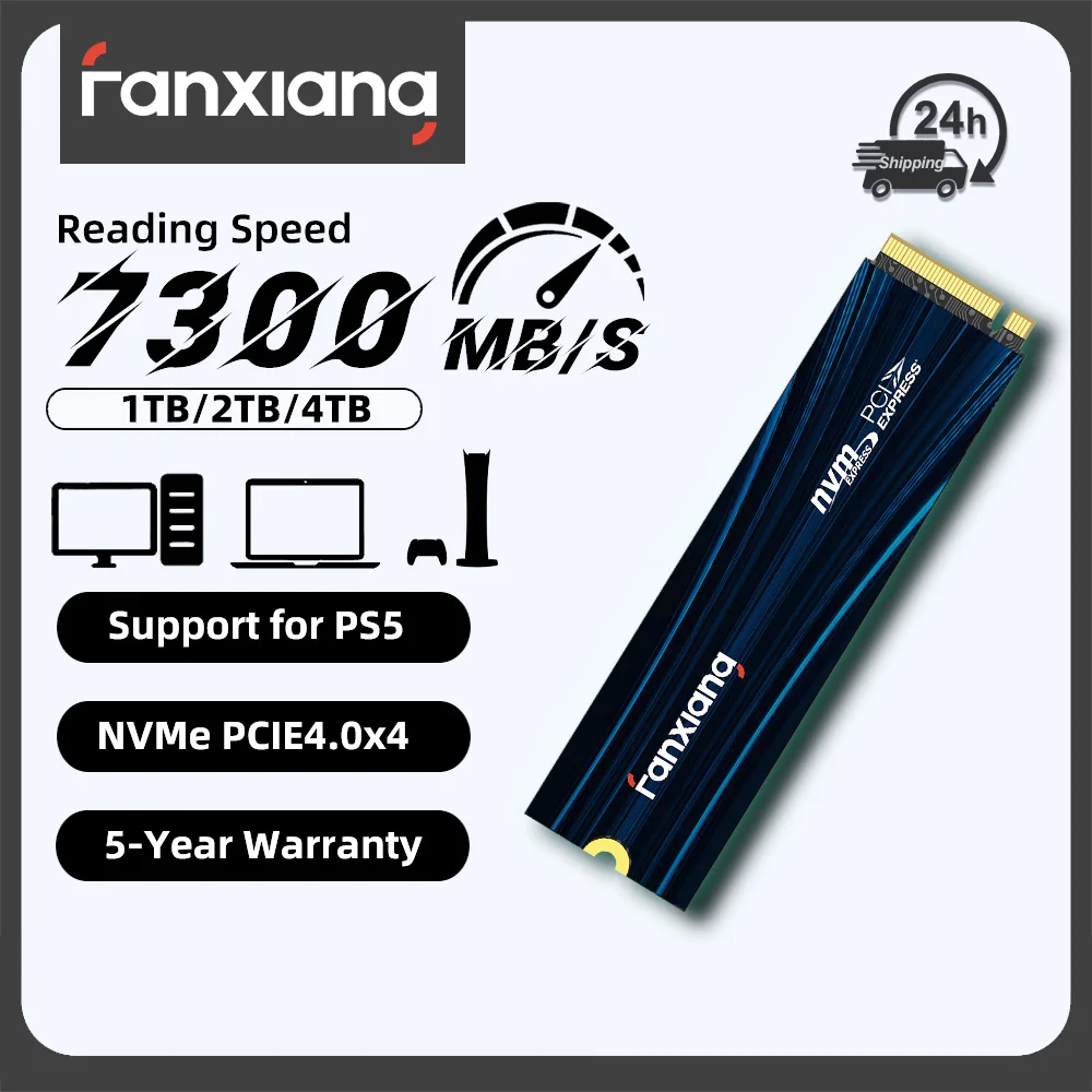 Fanxiang S880E 7300MB/s NVMe M.2 SSD Drive 1TB/2TB/4TB PCIe Gen 4