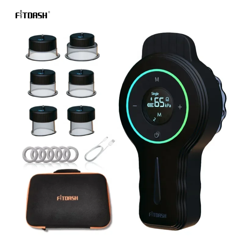 Fitdash smart cupping device infrared red light  massager device electric vacuum heated cupping 6