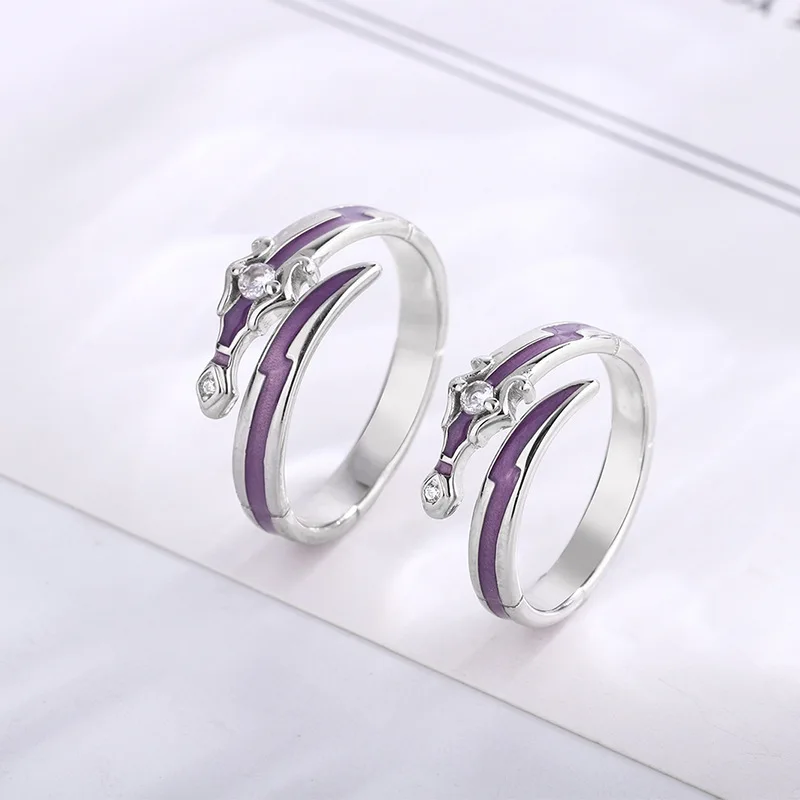 

Vintage Fashion Simple Opening Magnolia Ring Couple Engagement Wedding Ring Banquet Jewelry Accessories Gift