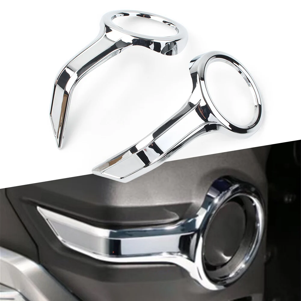 

GL1800 Motorcycle Fog Light Bezel Trim Rings Chrome ABS Decorate Cover For Honda Gold Wing GL 1800 2018 2019 2020
