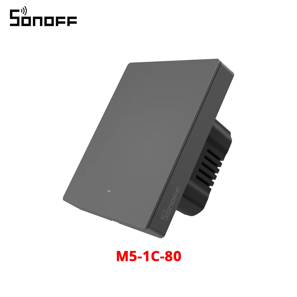 SONOFF M5 SwitchMan Smart Wall Switch 80/86 Type Push Button Switch 1/2/3 Gang Switch Frame Remote Control for Alexa Google Home 