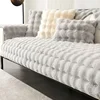 Thick Rabbit Plush Chaise Longue Anti Slip Sofa Mat 4seasons Universal Anti Slip Couch Cover L-shaped Sofa Slipcover Living Room 6