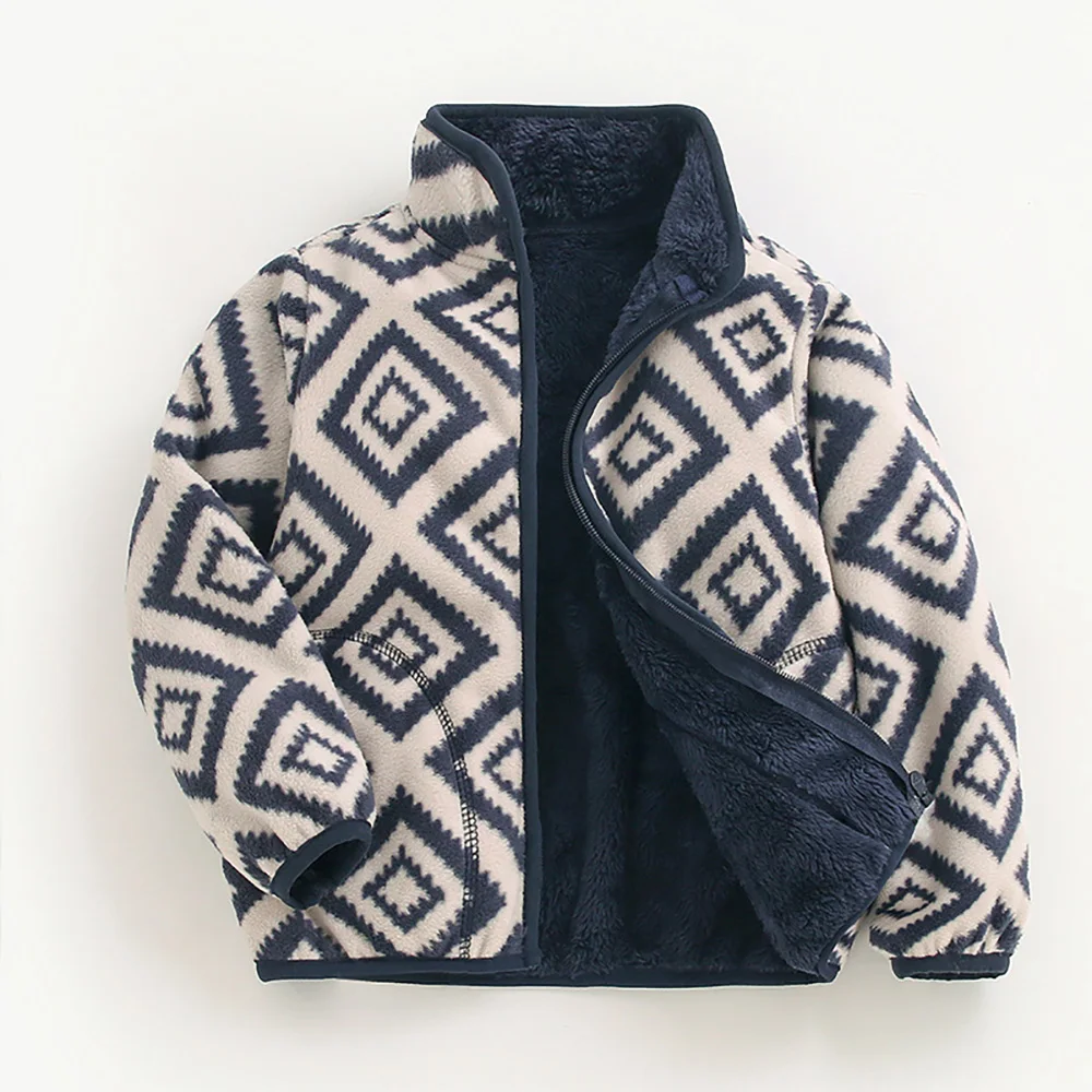 

Мягкие теплые флисовые пальто для детей, Осень-зима, бархатные пальто на молнии с воротником-стойкой, Повседневная Верхняя одежда для девочек и мальчиков, детская одежда