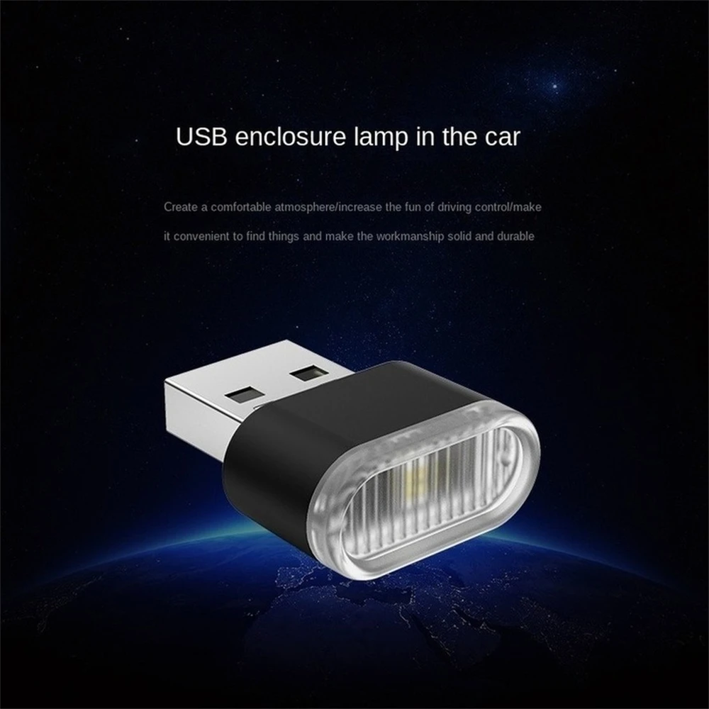 

AvvRxx Mini LED Car Light Auto Interior Atmosphere USB Light Decor Plug And Play Lamp Emergency Lighting PC Auto Products