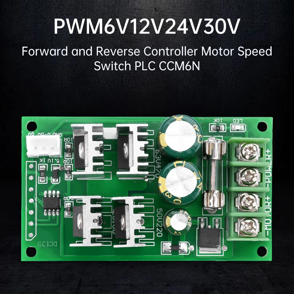 DC 6-30V 6A Motor Speed Controller Motor Governor PWM Forward/Reverse Switch Board speed control switch CCM6N