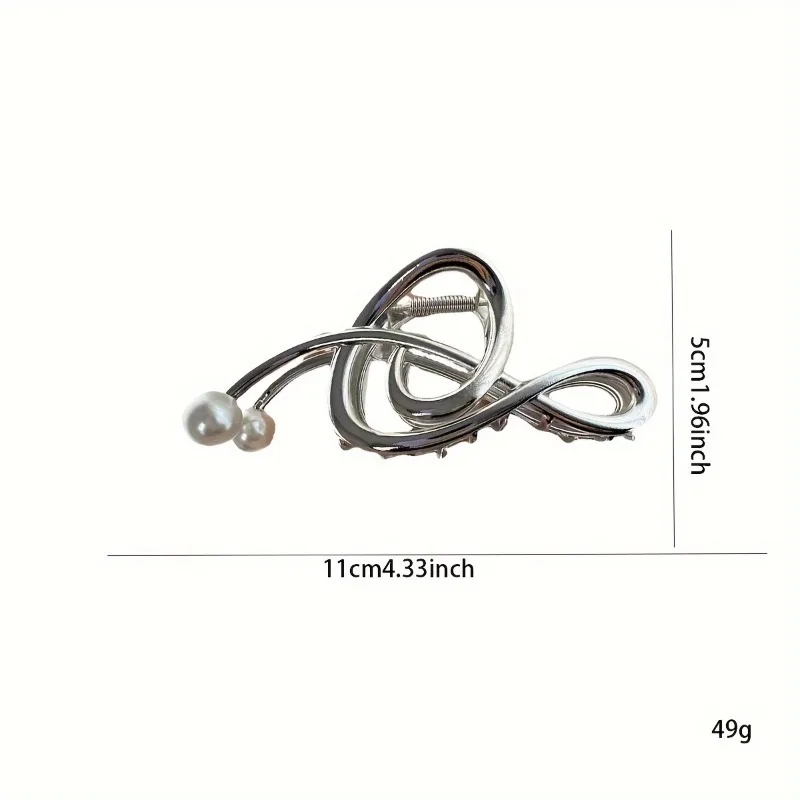 1pc Mode Musical Note Design Klaue Clip für Frauen Elegante Metall Shark Clip Nicht-Slip Pferdeschwanz Brötchen Halter haar Zubehör Geschenk – Detail 7