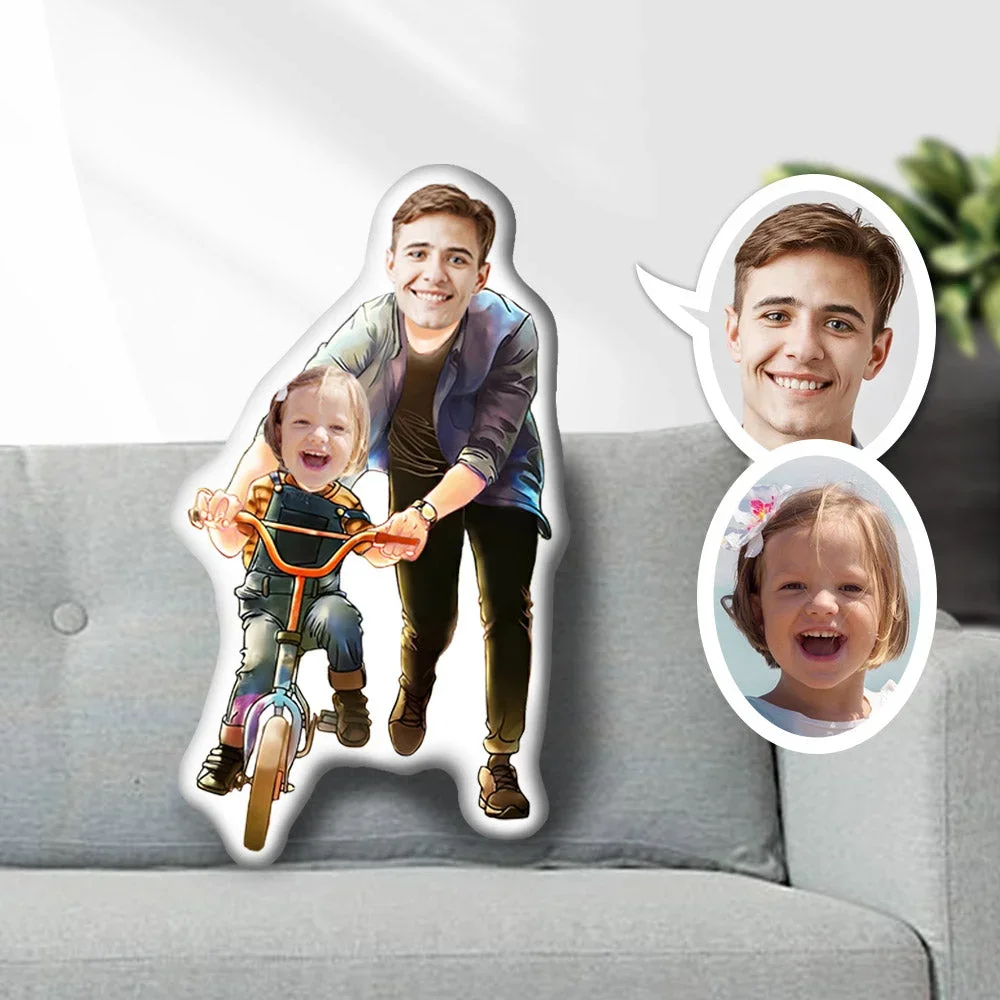Customizable Bike Ride Pillow for Father and Child 1 | Customizable Bike Ride Pillow for Father and Child 1