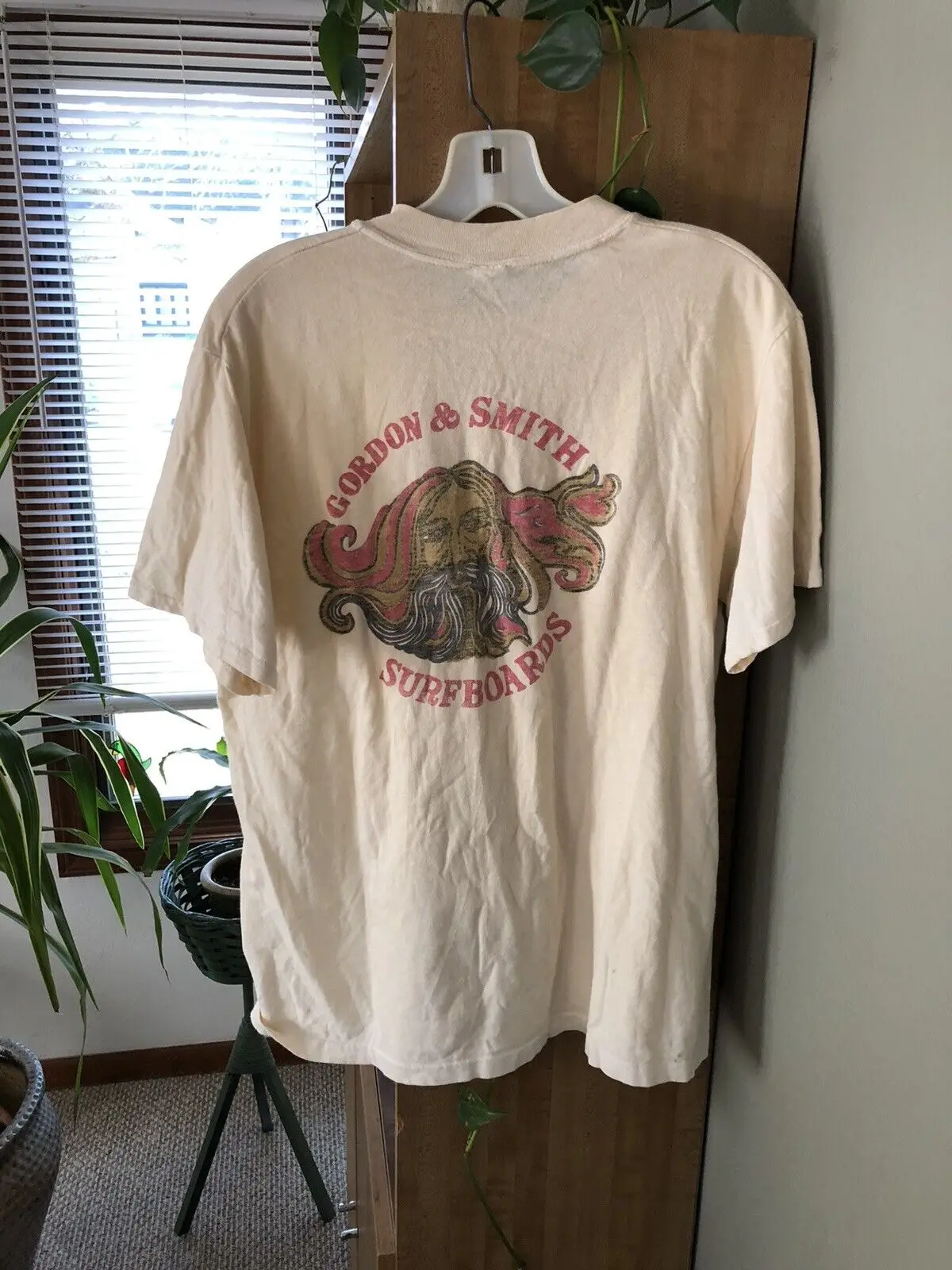 Vintage Anni '70 Gordon & Smith Tavole Da Surf Pocket Tee T Shirt Size Large G & S Surf