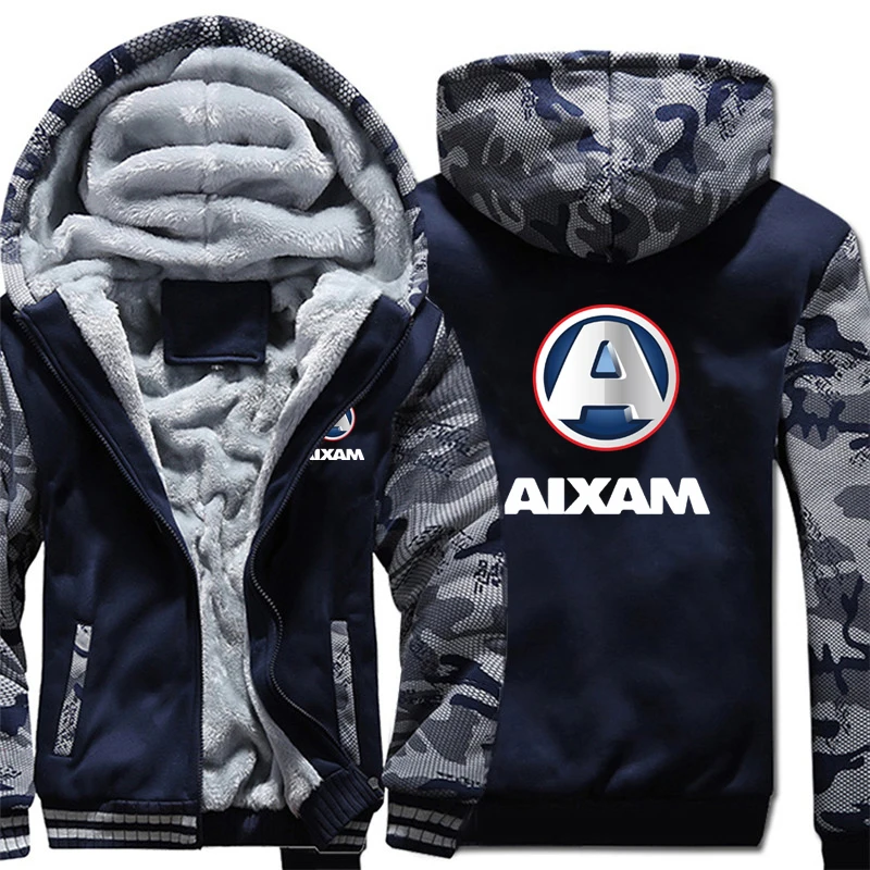 Winter Aixam Hoodies Zipper Thick Unisex Aixam Sweatshirt Man Warm Coat Fleece Streetwear Jacket 4